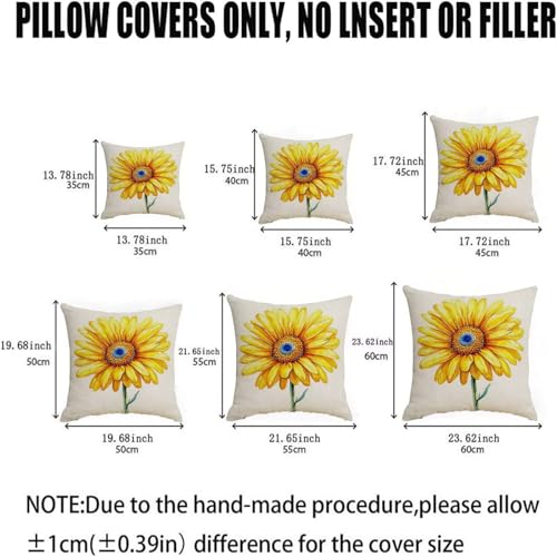 Housse coussin 80x80cm en velours jaune imperméable chic - 6