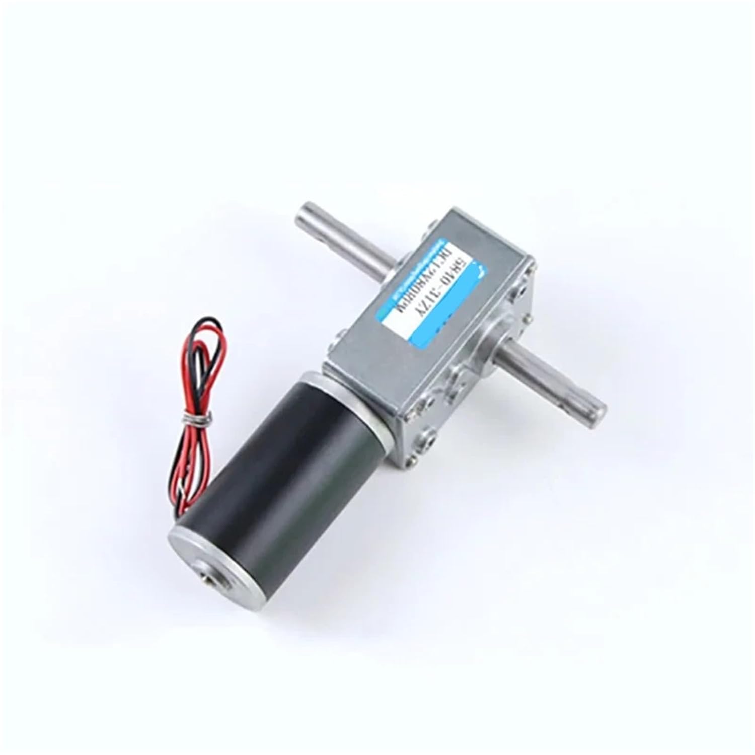 DC 12V 24V Worm Gear Motor 5840-31ZY Double Output Shaft Adjustable Speed Can CW CCW DC Gear Motor(16RPM,24V Motorand Bracket)