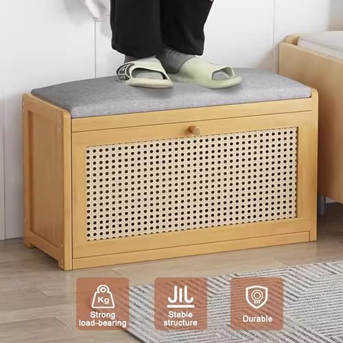 Banc à chaussures meuble de rangement entrée avec assise - 5