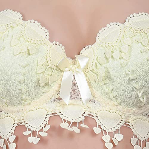 Image of Brachy Women Elegant Lace Push Up Bra Panty Set Bridal Set Underwired Lingerie Set for Women Solid Padded Set Honeymoon Bikini Set
