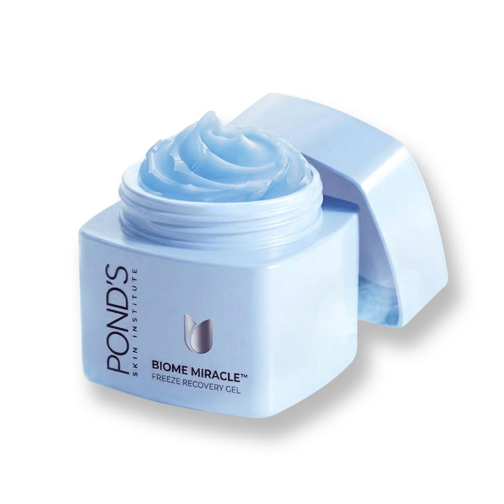 POND'S Biome Miracle, Freeze Recovery Gel, Skincare Gel, 50ml, with Cera-Hyamino Complex, and 50 Million Prebiotic Molecules, Promotes Rapid Skin Recovery, Certified Kind to Biome, with Clinically Proven Moisturizer to Calm Skin by 95%, for Men and Women-image-14
