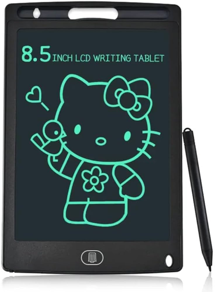 8.5" LCD Writing Tablet for Kids, Electronic Note Pad, Scribble Doodle Drawing Pad, Digital Magic Slate (with 1 Extra Battery)– Best Birthday Gift for Girls & Boys by Reena Sharma SuperMart (Black)-image-31