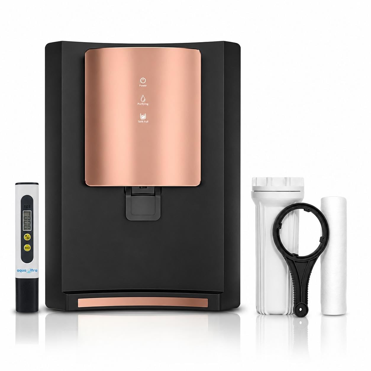 AQUAULTRA Plus 8-Stage RO+UV | Trio Copper Alkaline Water Purifier for Home | Incl. TDS Meter | 9L |12-15LPH | Works up to 2000 TDS | ISI Certified | Suitable for Borewell, Tanker & Municipal Water-picture-21