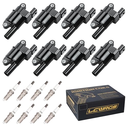 Image of Ignition Coil Pack & Spark Plugs for Chevy Silverado GMC Sierra 5.3L V8 | for 2014 2015 2016 2017 2018 2019 2020 Chevy Silverado 1500 Suburban Tahoe Camaro GMC Sierra Yukon Coils & Spark Plugs, UF742