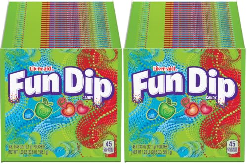Wonka Fun Dip, Assorted Flavor Party Pack, 0.43 Ounce Packets, 48 Count (Pack of 2) - image 1