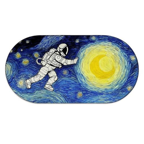 GLADTOGIFT Galaxy Astronaut Wooden Desk Decor | Cosmic Space Artwork |...