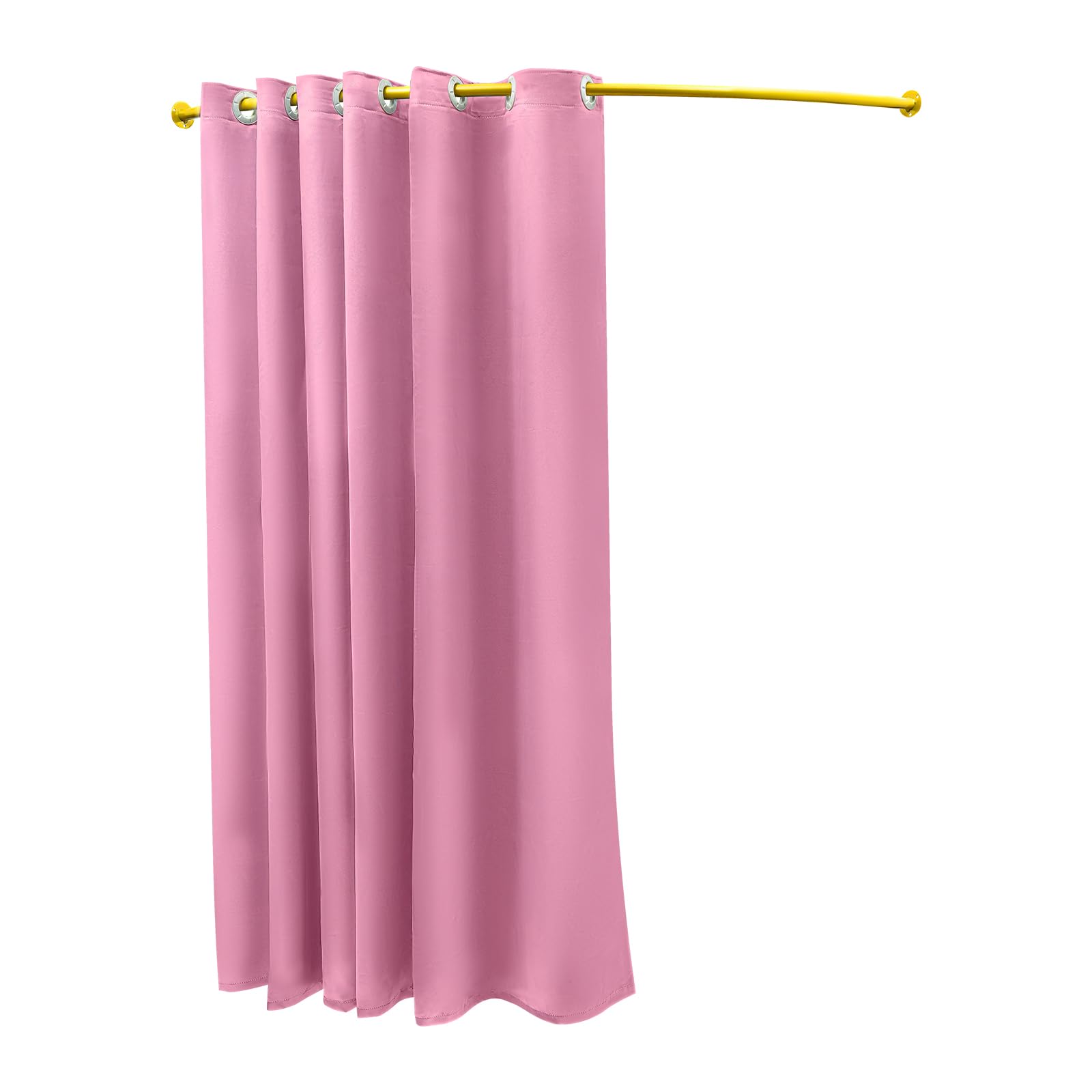 Fitting Room Clothing Store Wall-Mounted Changing Room Corner C-Shaped Temporary Privacy Protection Dressing Room with U Shaped Rod for Retail Store Kiosk Shop 3.94X3.94X6.56ft (Pink)