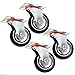 Price comparison product image 3" - 75mm 4pc Rubber Swivel Castor Wheels Trolley Furniture Caster 25kg Each