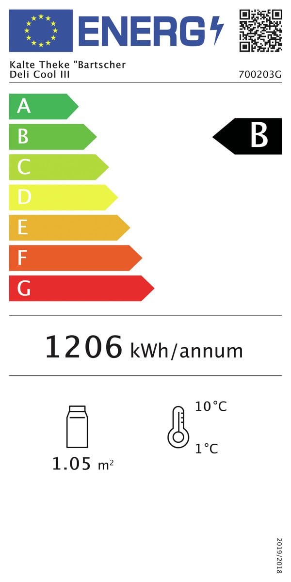 Vetrinetta refrigerata per alimenti, 160 litri, 0,16KW - Bartscher 700201G