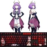 アウラ ユーベル キーキャップ 葬送のフリーレン 周辺 PBT 五面熱昇華 メカニカルキーボード用 メカニカルキーキャップ 十字軸対応 人気ゲームグッズ プロファイル MXスイッチ交換 pbtキーキャップ おしゃれ プレゼント ギフト (アウラ)