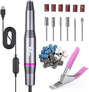 Electric Nail Drill- Professional Portable Manicure Pedicure E-File Kit with Acrylic Fake Nail Clipper for Shaping, Polishing, Removing Acrylic Gel Nails