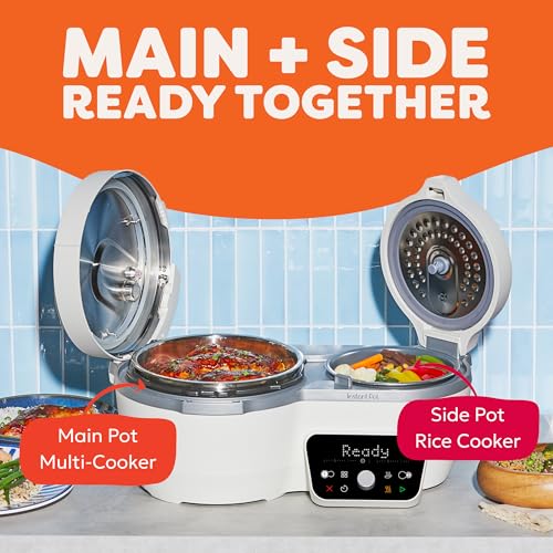 Image of Instant Pot Dual Action 8‑in‑1 Multi-Cooker with Serve Together Smart Timing, 4Qt Pressure Cooker & 2Qt Rice Cooker, Cook Mains & Sides Together, Fast Cooking, PFAS-Free Pot*, Saute, Slow Cook & More