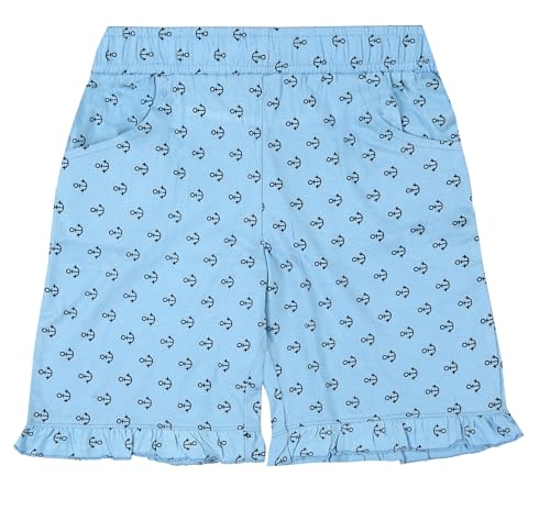 Image of ICEDIVE Girls Printed Cotton Shorts Pack of 2 | Regular Fit Multicolour Bottoms | Soft, Stretchy & Comfortable | Ideal for Summer, Home, Travel & Casual Wear
