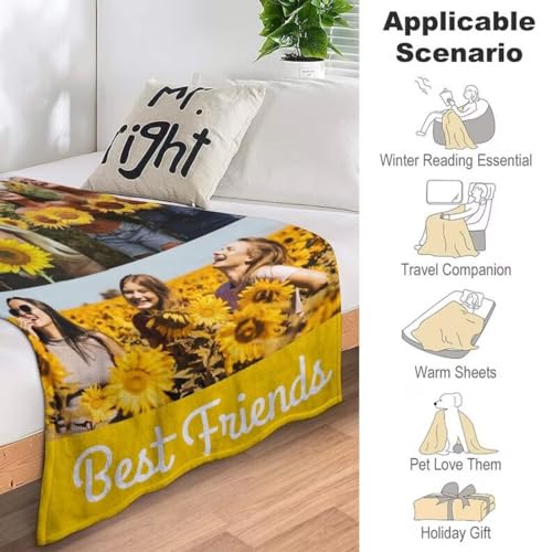 Couverture personnalisée drap photo grand format plaid canapé lit double