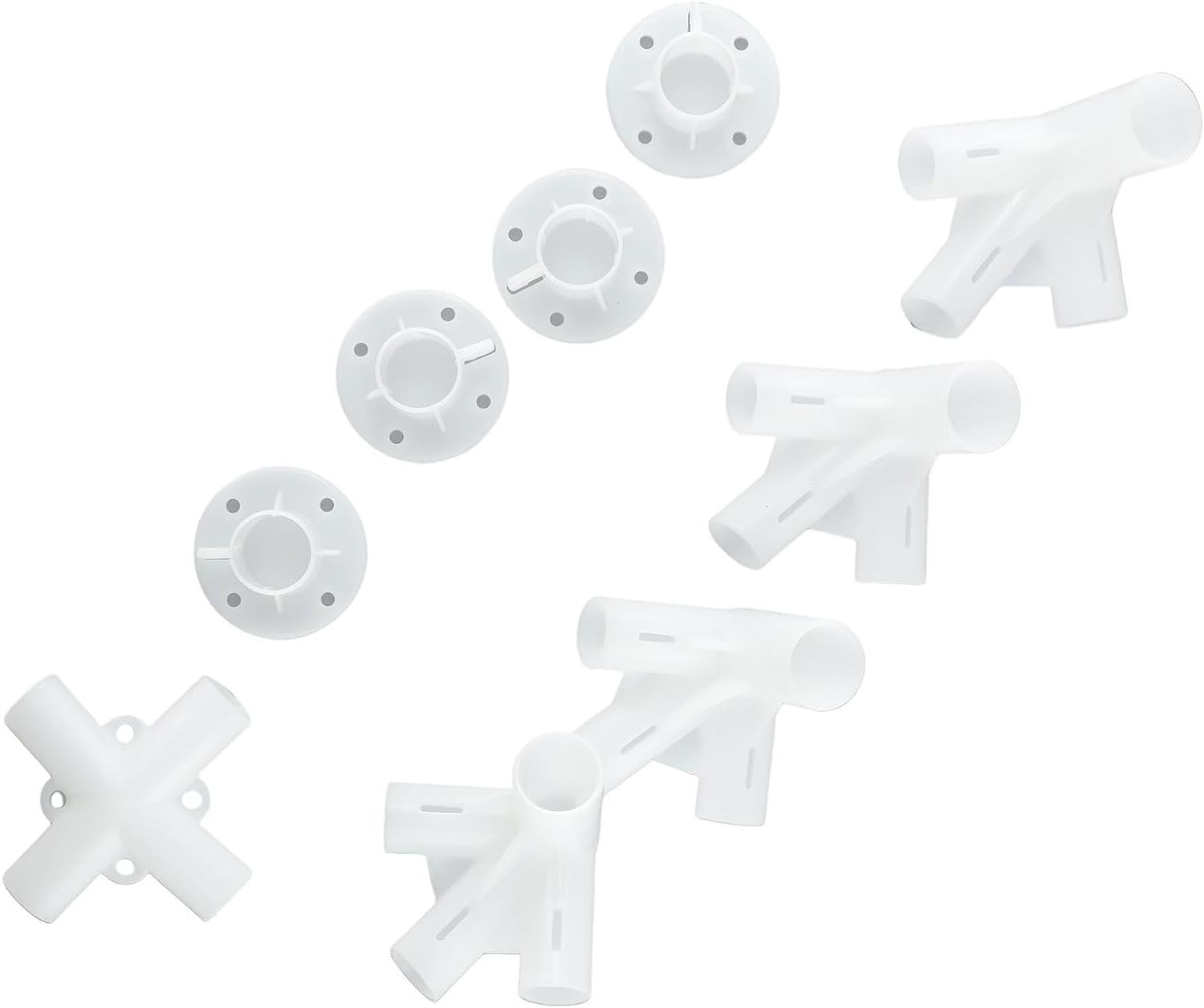 4 Corner Connectors 1 Roof Center Connector 4 Feet Plastic Fittings Fits for 3x3m Gazebo Tent Canopy Replacement Components Set