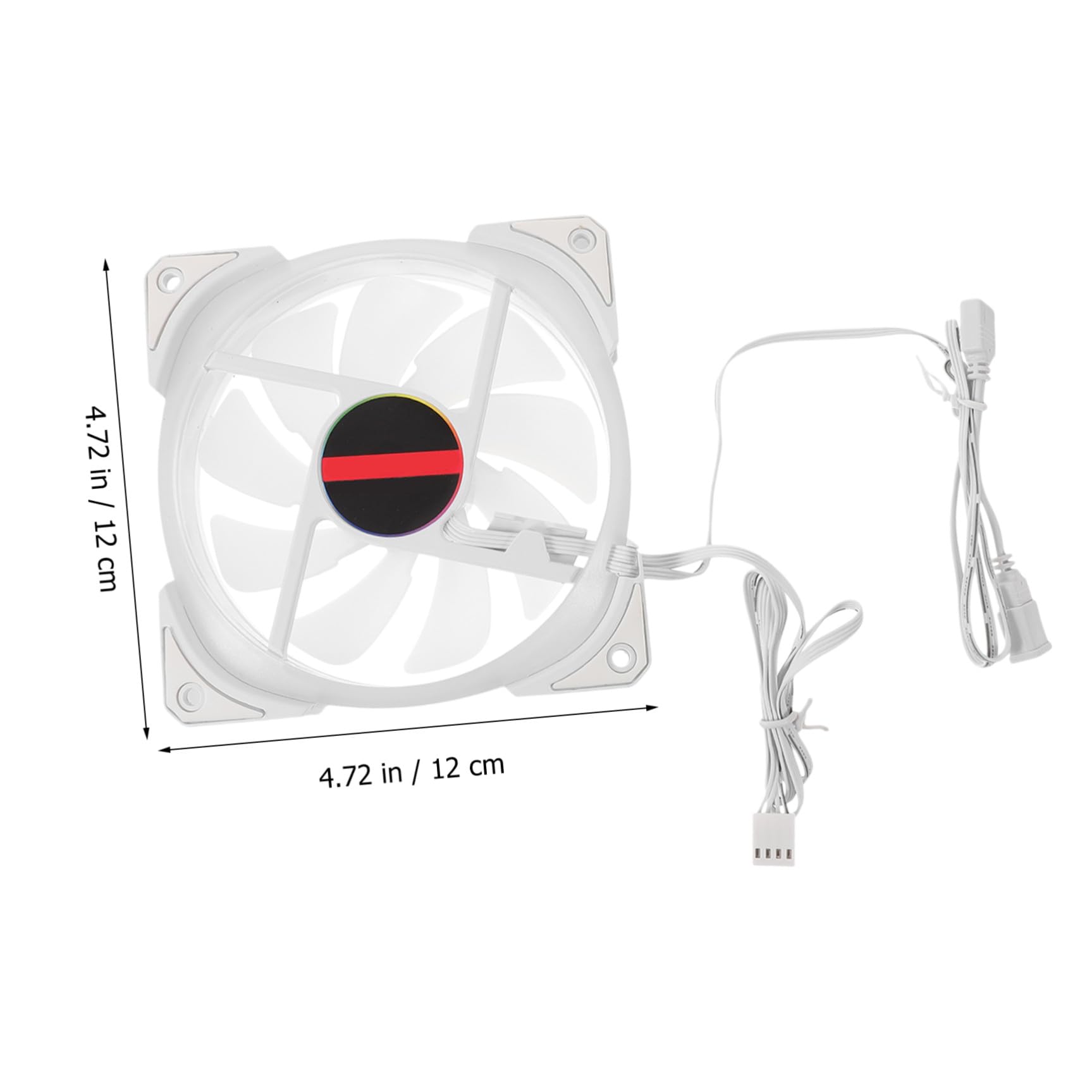 Ventilador de Refrigeración Rgb con Doble Anillo para PC Silencioso Marco Doble Iluminación Lateral Controlador Argb Incluido Ventilador Ultra Silencioso para Caja y CPU