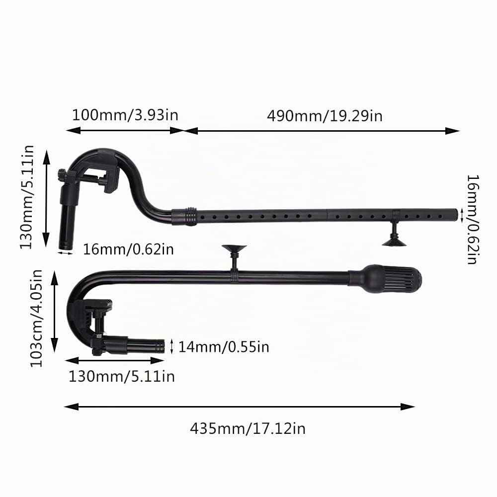 MiOYOOW Tubo di uscita di ingresso dell'acqua, Tubo filtro esterno per acquario 16/22 per HW-603/HW-602/HW-302/303A B/402AB/403AB