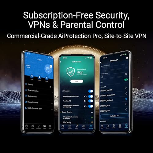 RT-BE88U Router Dual-band WiFi 7 AiMesh Estendibile, 4K-QAM, MLO, Doppia porta 10G, SFP+, 4 porte 2,5G, WAN/LAN 34G, Sicurezza di rete e VPN, Nero - Router - Immagine 6