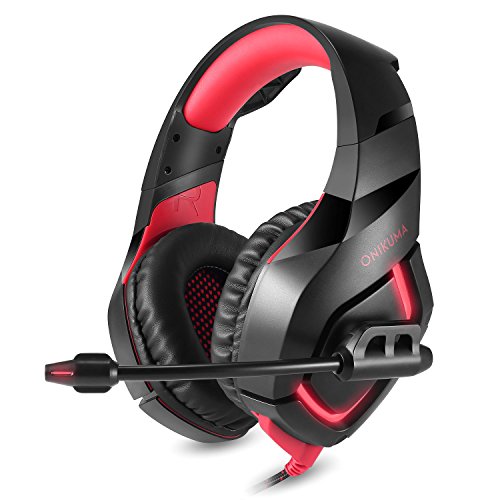 Gaming Headset PS4 with Mic,Stereo Gaming Headset with Volume Control, LED Light Soft