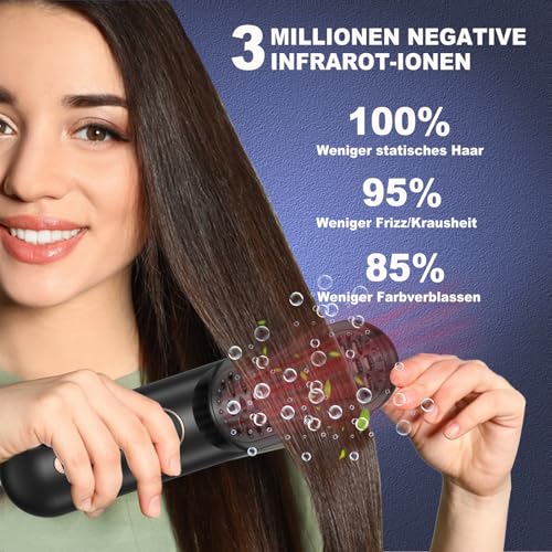 Cepillo alisador inalámbrico portátil negro miniatura 2