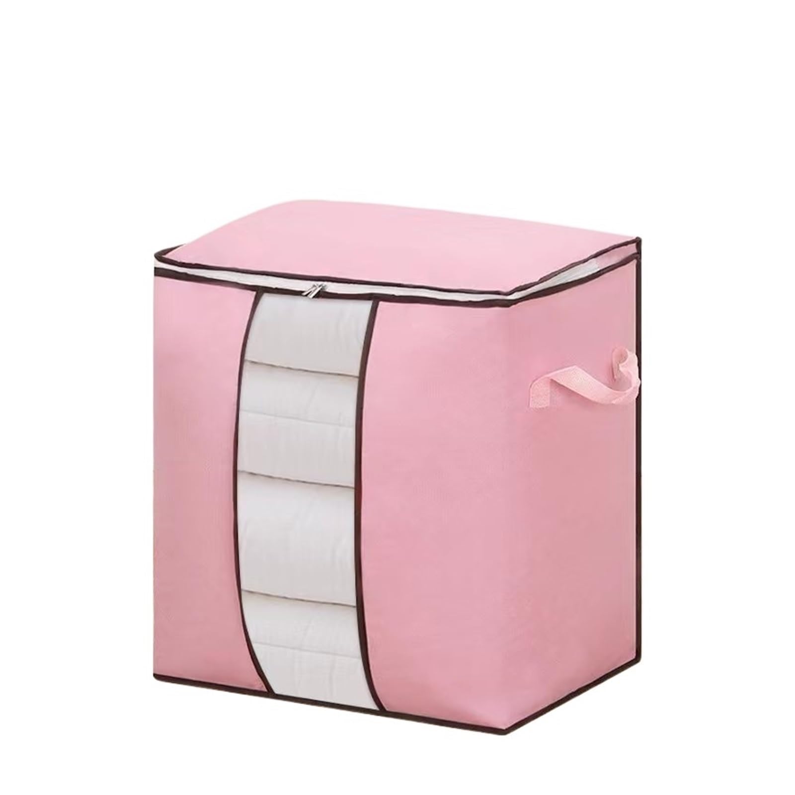 RRYPBOVG Foldable Blanket Storage Bags 3PCS Clothes Storage Bins Foldable Closet Organizer Storage Containers With Handles Thick Fabric For Clothing Blanket(Pink2)