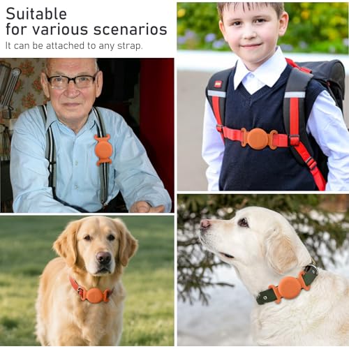 Image of Tobfit Case for Dog Cat Collar, Waterproof Apple Air Tag Protective Holder GPS Tracking Finder for Pet, Silicone Case for Dog Collar Cat Loop Holder Pet Accessories,1 Pack