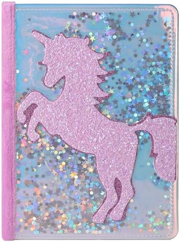TIEFOSSI Unicorn Glitter Diary for Girls, Gift for 6 7 8 9 10-12 ...