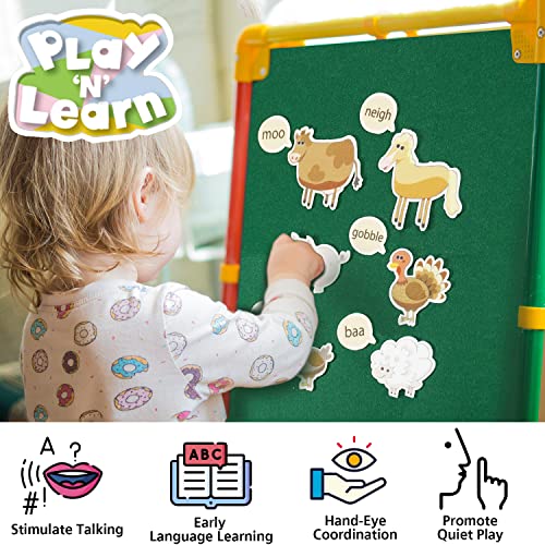 CHEFAN Farm Animals Felt Board Stories Set, Precut Felt for Toddler, Old Macdonald Had A Farm, Felt Board Included