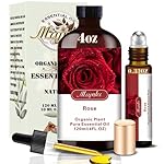 Rose Essential Oil-Rose Fragrance Oil 4.33oz (130ml)-100% Pure Natural Scent for Diffusers, Candles, Soap Making & Aromatherapy-Relaxing Home & Gift Essential Oil for Bath, Massage