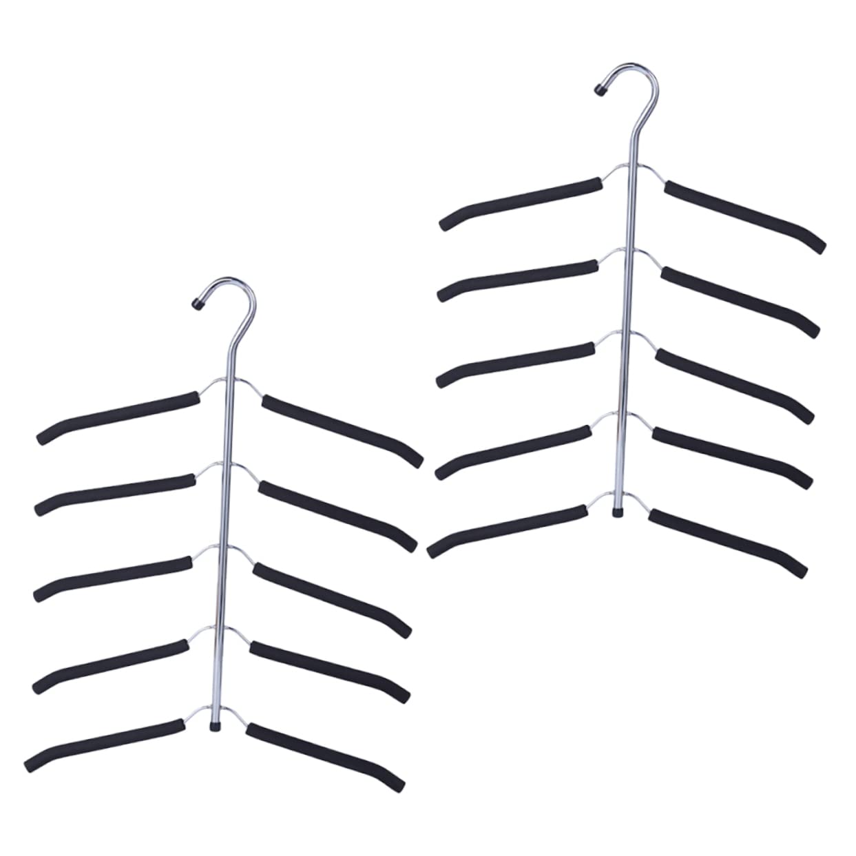 DECHOUS 2pcs Hanger Hanging Bra Organizer Racks Thin Closet Organizers Hangers Multifunctional with Organization Hanger Organizer Stackable Space-Saving Fabric Black
