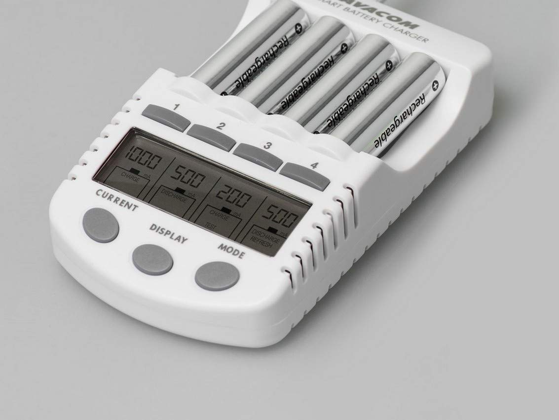 caricatore Intelligent Quattro Canali (AA, AAA) Ni-MH, Ni-Cd Bianco