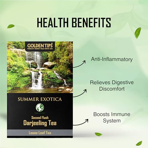 Image of Golden Tips Summer Exotica Second Flush Darjeeling Black Tea (3.53oz - 100 gm - 50 Cups)