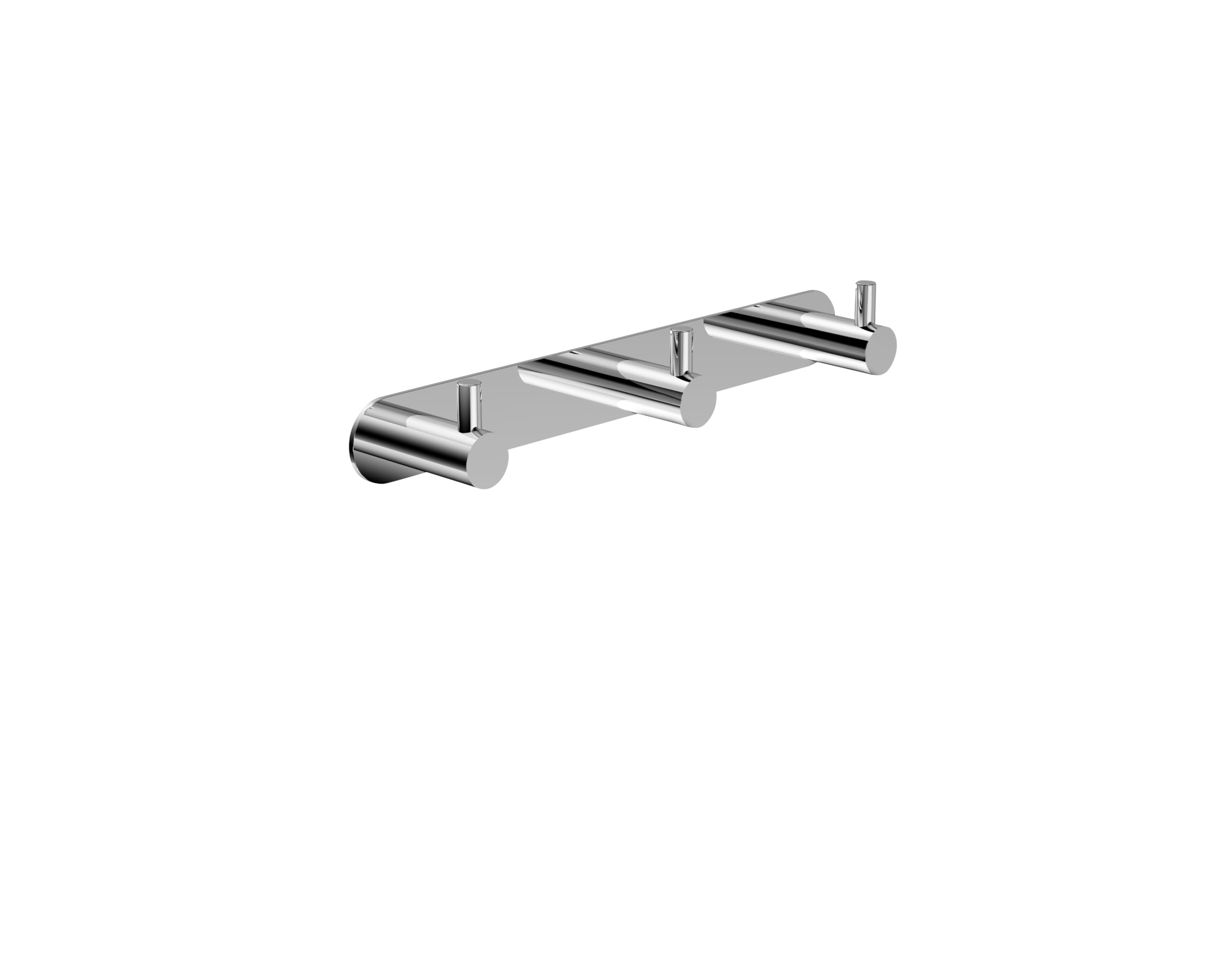 IMEX - Percha Triple Baño Adhesiva sin Taladro | Colgador de Toallas para la Ducha | Accesorio de Cuarto de Baño Resistente a Humedad y Corrosión | Doble Sistema de Fijación (Atornillado o Pegado)
