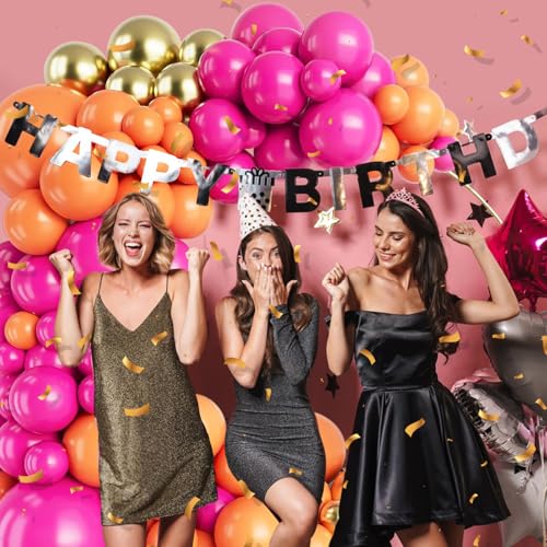 COLANANA Balloon Arch Kit,141PCS Balloon Garland Kit,Purple Orange Birthday Decorations for Adult Kids Birthday,Baby Shower,Wedding,Anniversary,Carnival Party - Image 3
