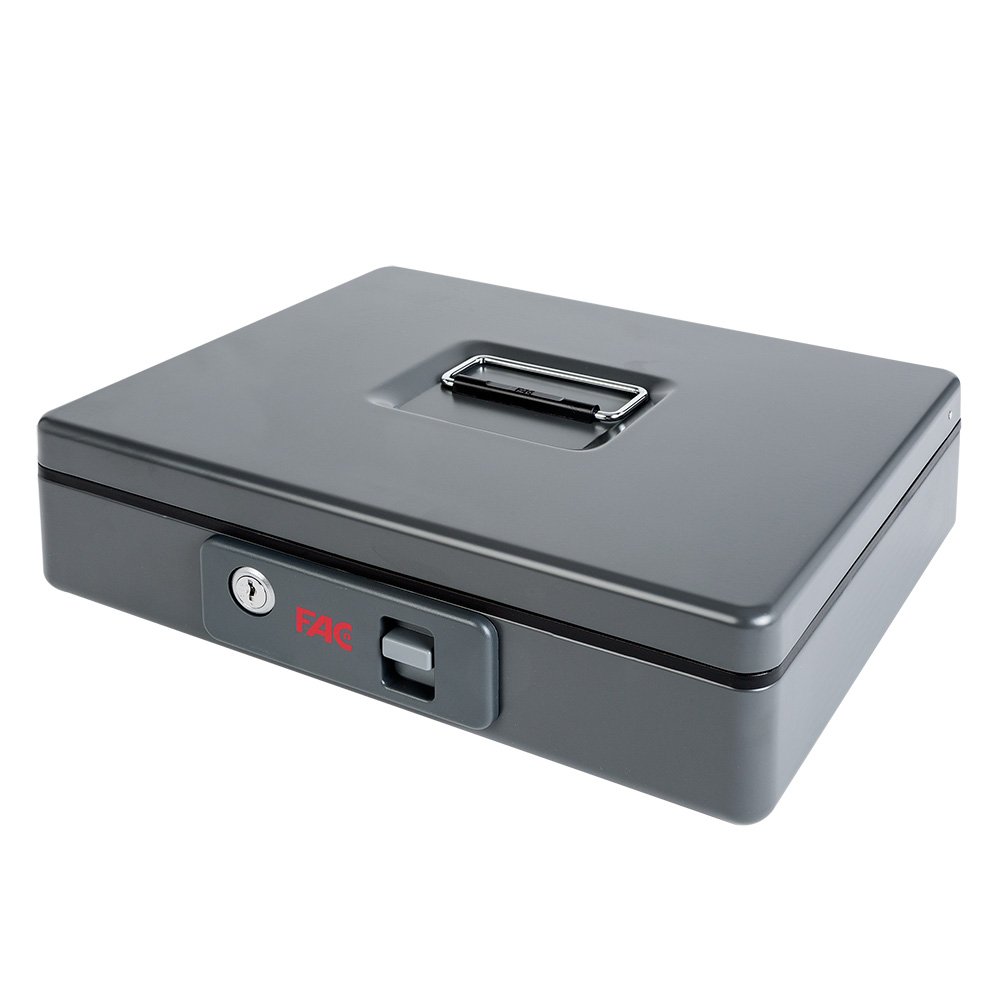 FAC 25016 - Caja de caudales con pulsador, número 4, color gris