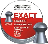 Vista 1 de JSB Match Diabolo Exact .177 Cal, 8.44 granos, abombado, 500 unidades, 4.53mm