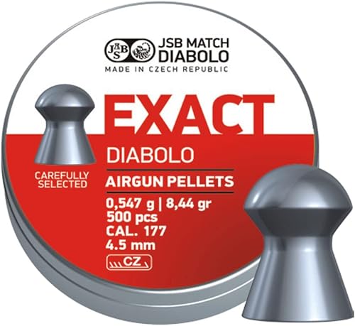 JSB Match Diabolo Exact .177 Cal, 8.44 granos, abovedado, 500 unidades, 0.178 in