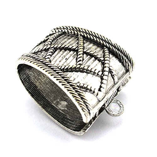 HEKOW 10pcs Automatically Spring Open Zinc Alloy Scarf Ring Buckle