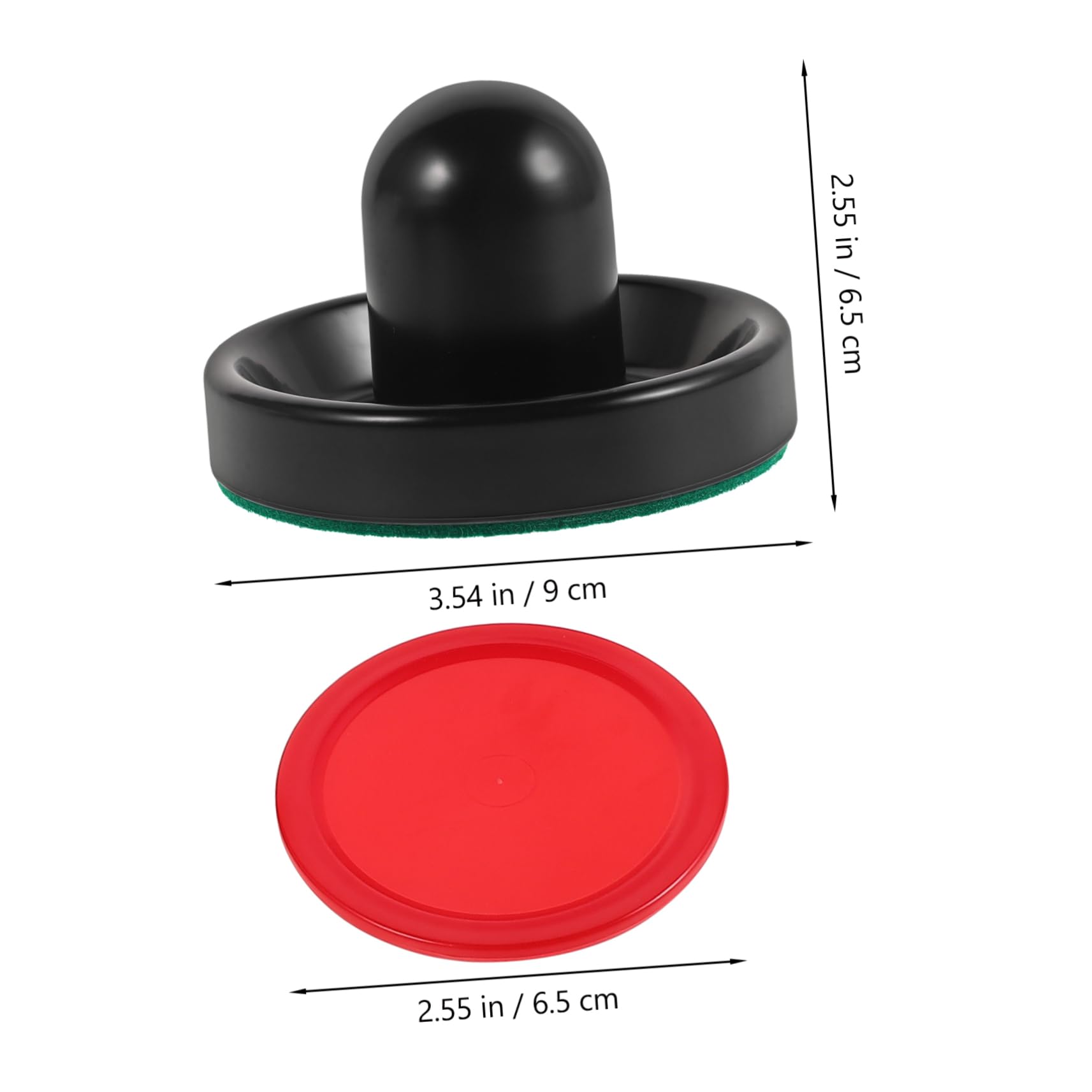 Toddmomy Air Hockey Pushers and Set Enhanced Game Experience with Push Handle Includes Paddles Strikers for Air Hockey Tables Easy to Use for All Skill Levels