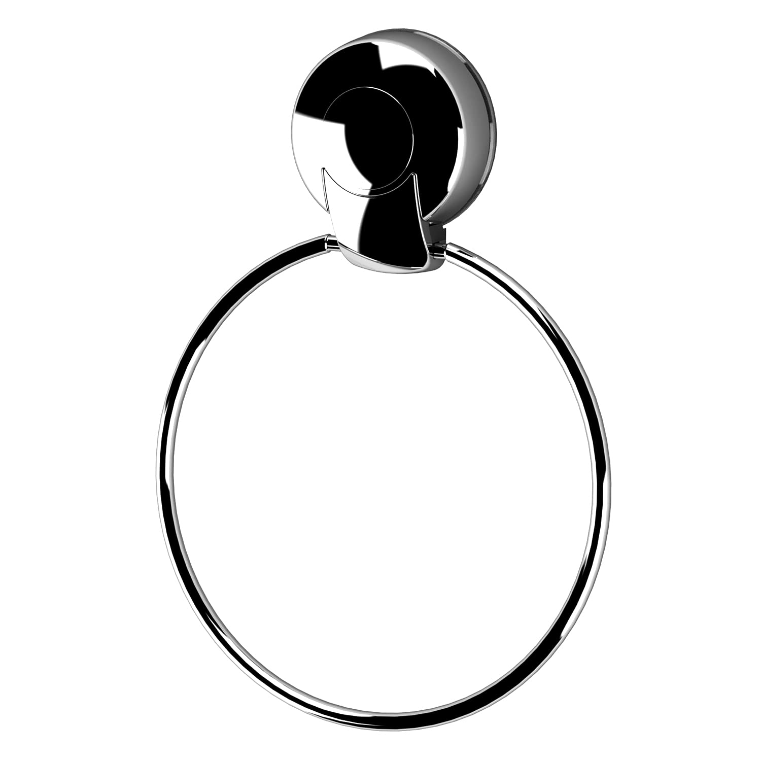 Showerdrape Suctionloc Chrome Towel Ring - Silver - ABS/Steel - SLCTRG