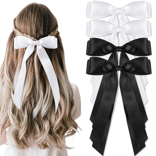 Accesorios para el cabello Vivinin 4 piezas con lazos de satén miniatura 1