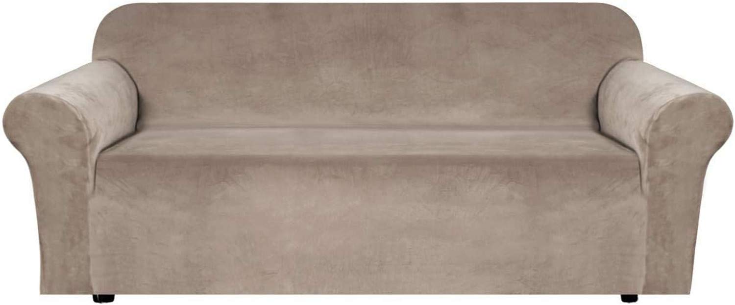 Housse antidérapante pour canapé en velours doux extensible