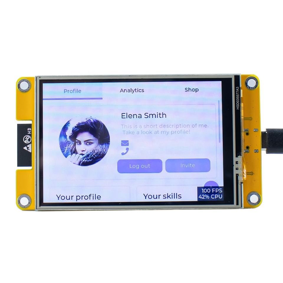 Image of 3.5 inch ESP32 WiFi & Bluetooth Module Development Board with ST7796U LCD Touch Screen - 320x480 Resolution for Arduino Projects