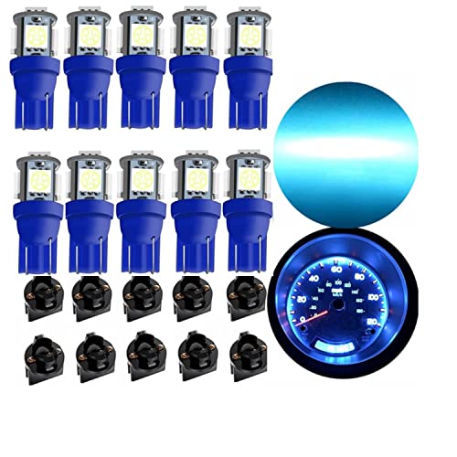 10 Pack Bombilla LED T10 194 168 Azul Hielo miniatura 1