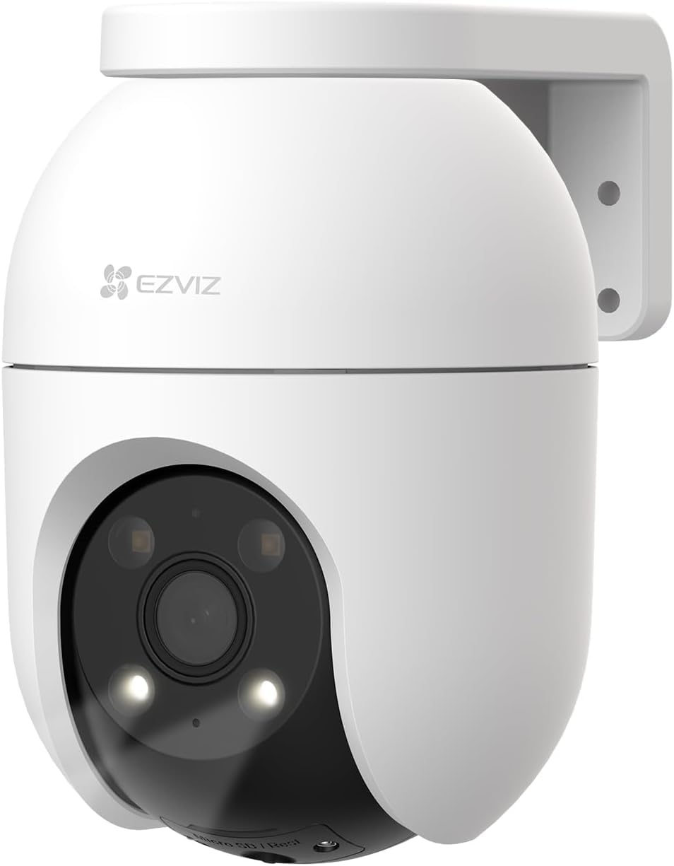 EZVIZ 360° Outdoor WiFi Surveillance Camera, 4K Security IP Camera, Color Night Vision, Person/Vehicle AI Detection, Auto Zoom Tracking, Two-Way Audio, Siren, Alexa/Google, C8c 8MP (6mm)