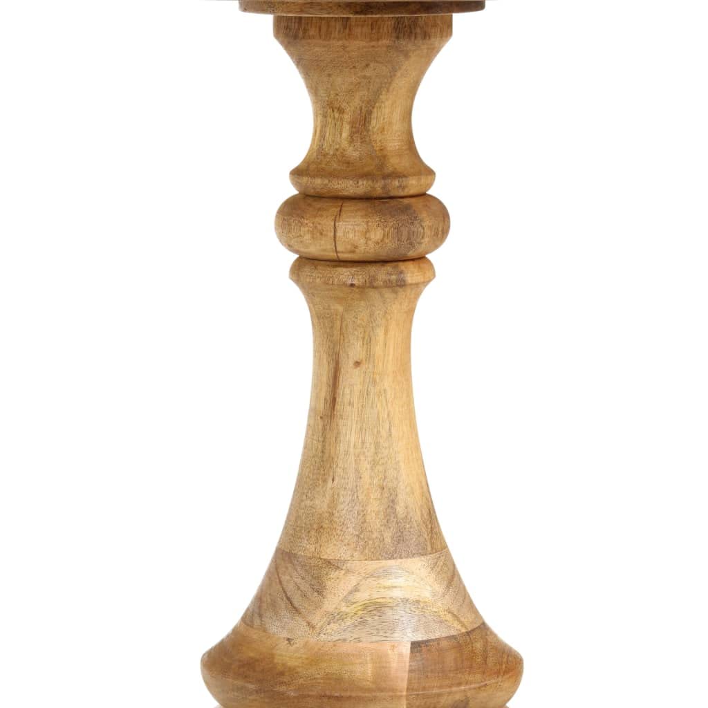 Mesa Auxiliar de Madera de Mango Macizo con Encanto Vintage para Interiores y Exteriores, Mesa de Centro y Sofá, Mueble Único con Vetas Naturales, Fácil Limpieza, Entrega