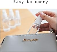 Vista 6 de Mini botella de espray de niebla fina, de plástico transparente, recargable y reutilizable, atomizador, contenedor de líquido para viajes