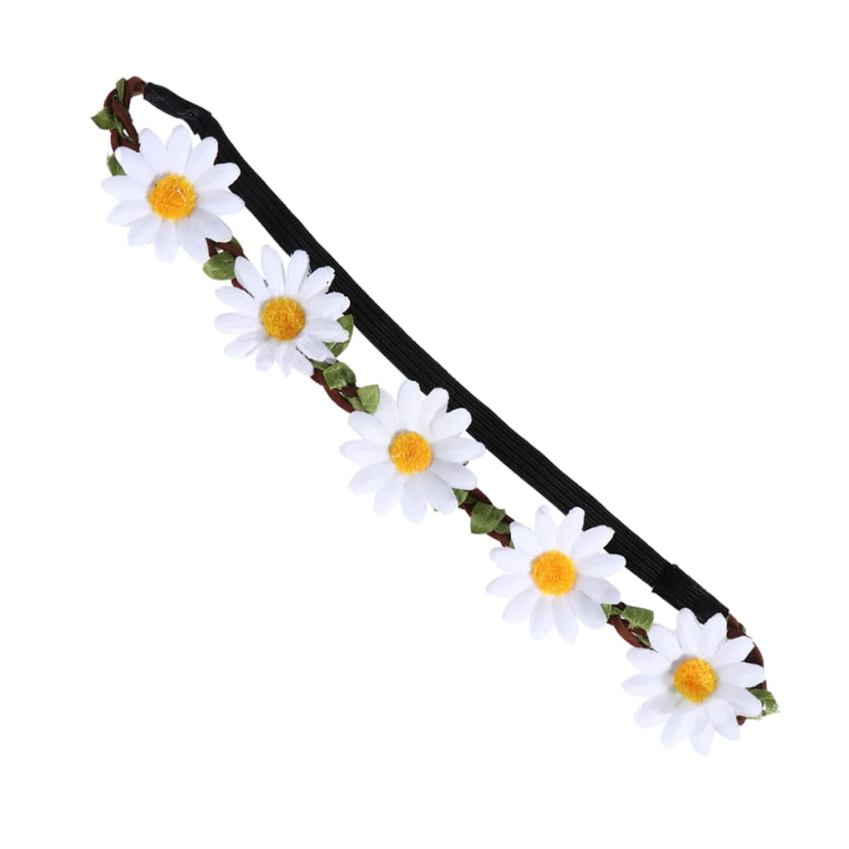 minkissy 5 Piezas Diadema De Flores Hawaianas Tocado Nupcial Tiara Nupcial Diadema De Girasol Guirnalda De Margaritas De Flores Diadema De Flores Nupcial De Margaritas