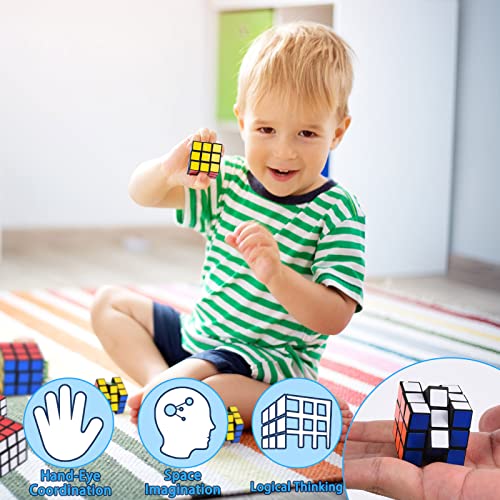 Herefun Kindergeburtstag Mitgebsel Set 60 Teile, Kindergeburtstag Gastgeschenke Styroporflieger Klatschhand Mini Zauberwürfel Kreiselspielzeug Schnapparmbänder Partei Geschenk für Mädchen Jungen