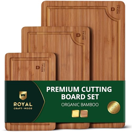 ROYAL CRAFT WOOD Wooden Cutting Boards for Kitchen Meal Prep